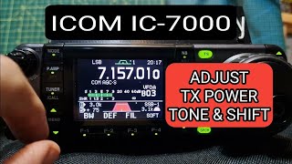 ICOM IC7000 TXPOWER TONEtone freq Duplex amp Shift [upl. by Corrina784]