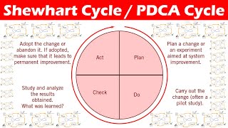 PDCA Cycle  4 phases of Shewhart Cycle or PlanDoCheckAct cycle Explained [upl. by Verlee]