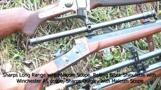 Shooting Pedersoli 4570 Sharps and Rolling Block rifles [upl. by Nahgen]