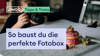 Professionelle Produktfotos mit einer DIY Lightbox  Eine Fotobox selber bauen mit Jimdo [upl. by Resneps]