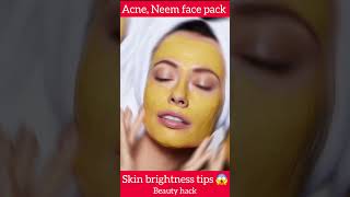 Acne home made neem face pack skin brightness face pack beauty tips viralvideo health tips [upl. by Moria908]