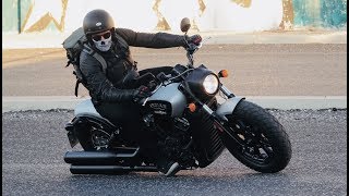 Indian Scout Bobber Test Ride English Subtitles [upl. by Kina]