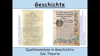 Quellenanalyse in Geschichte anfertigen und schreiben – Quelleninterpretation Quellenkritik [upl. by Malvie]