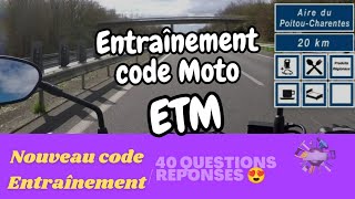 Nouveau code moto ETM 2024 40 questions réponses [upl. by Ydnis]