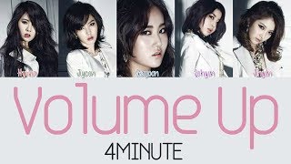 TBT 4MINUTE  Volume Up Hang Rom amp Eng Lyrics [upl. by Alyt]