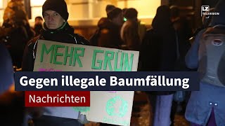 Protest gegen illegale Baumfällungen  LZ TV Nachrichten [upl. by Konikow]