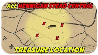 ALL Hennigan Stead Central Treasure Map Location [upl. by Bull381]