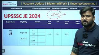 Top 5 vacancies for Engineers in upcoming 2024 months  Govt Jobs update by Shubham Sir [upl. by Mchail146]