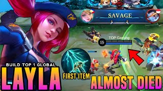 YOU MUST TRY THIS BUILD FOR LAYLA AUTO SAVAGE100 DEADLY  MLBB [upl. by Arymahs395]