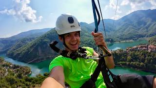 Zipline sul lago di Vagli  Apuane🏕️ EP2 [upl. by Egroj357]