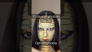 Ophidiophobia The fear or snakes 🐍snakemakeup phobiamakeup halloweenlook grwm viral mua [upl. by Stanislaw35]