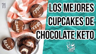 🍫CUPCAKES DE CHOCOLATE KETO RELLENOS DE CREMA  quotPINGÜINOS quot SALUDABLES SIN GLUTEN  Manu Echeverri [upl. by Schlessinger]