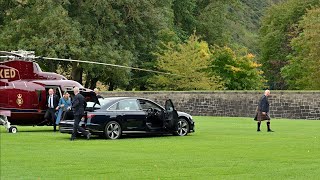 King Charles arrives in Edinburgh The Scottish Parliaments 25th anniversary kilts helicopter [upl. by Jecho]