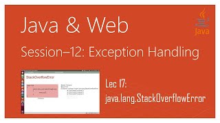 Exception Handling in Java 17  Readymade Exception Classes 2  javalangStackOverflowError [upl. by Filippo651]