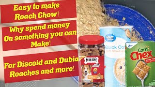 Discoid Roach and Dubia Roach Chow  Make cheap and easy Homemade Roach Food  Discoid Roach Colony [upl. by Anuaek107]