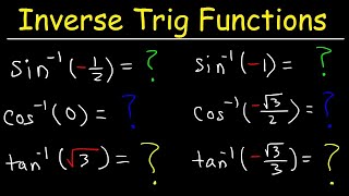 Evaluating Inverse Trigonometric Functions [upl. by Buck]