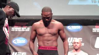 UFC 152 Jon Jones and Vitor Belfort weighin [upl. by Idham233]