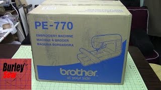 Brother PE 770 Embroidery Machine Unboxing Whats in the box [upl. by Esylla]