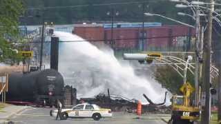 LacMégantic train fire [upl. by Nata140]