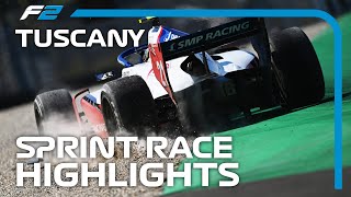 F2 Sprint Race Highlights  2020 Tuscan Grand Prix [upl. by Langbehn]