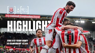 Gibbos late winner secures the three points 🫡  Stoke City 21 Derby County  Highlights [upl. by Ettennor]