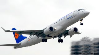 Lufthansa Embraer ERJ190s at LondonCity LCYEGLC [upl. by Aralk965]