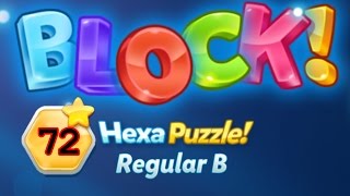 BLOCK Hexa Puzzle Regular B Level 72 Basic  Lösung Solution Walkthrough [upl. by Zelma]