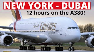 Emirates Airbus A380✈️  New YorkDubai 12h on Emirates A380 economy class Full trip report [upl. by Webb142]