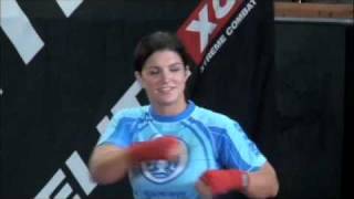 Gina Carano Elite XC Open Workout Looking Sexy and Tough mma [upl. by Emlen]