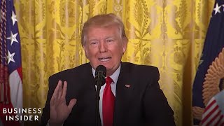 Trumps Most Heated Exchanges With Reporters At His Longest Press Conference [upl. by Lessur565]