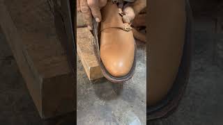 How to cut leather sole asmr shoemaking cobbler bespoke cuttingskills handmade usa japan [upl. by Etat]