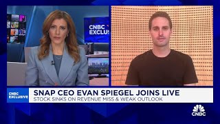 Snap CEO on revenue miss and light guidance [upl. by Bartolomeo]