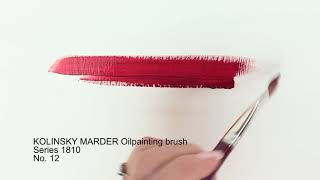 Da Vinci Kolinsky Red Sable Oil Brushes  Bright Size 12 [upl. by Illehs]