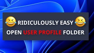 How to Open User Profile Folder in Windows windows11 windows10 tech [upl. by Eelek]