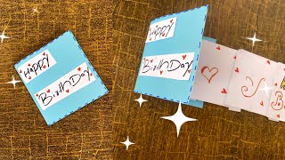 DIY Birthday pop up card  How to Make a Easy birthday pop up card [upl. by Allyn699]