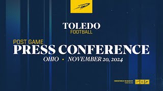 Toledo Football vs Ohio Post Game Press Conference [upl. by Annoyik]