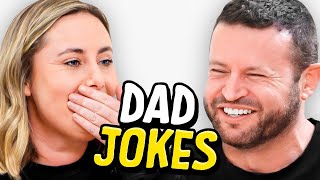 Dad Jokes  Dont laugh Challenge  Andrew vs Kate  Raise Your Spirits [upl. by Marian]