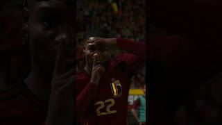 Jeremy Doku hits GRIDDY and does signature celebration belgium jeremydoku manchestercity griddy [upl. by Nahsyar]