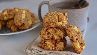 GALLETAS de avena y MANZANA sin azúcar  Galletas SALUDABLES en 5 minutos  Las María Cocinillas [upl. by Saoj]