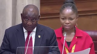 EFF Naledi Chirwa vs President Cyril Ramaphosa “She Is Good At Regurgitating Statistics” [upl. by Melnick]