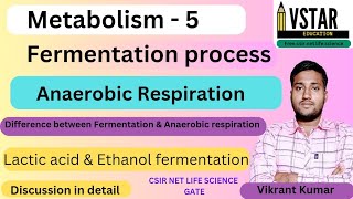 Fermentation  Fermentation Process  Anaerobic respiration Fermentation  Lactic acid  Ethanol [upl. by Marchese]