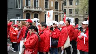 Manifestation contre laustérité à Bruxelles [upl. by Yhtommit670]