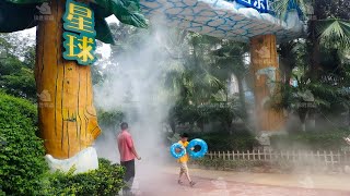 Waterpark misting systems The ultimate cooling solution  Nebufly Fog Misting System [upl. by Yelha]