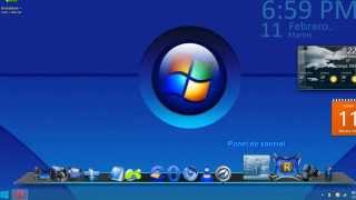 Rocketdock para windows 81 8 7 vista xp estilo SmallBlack0 iconos azules descargar instalar [upl. by Gridley]