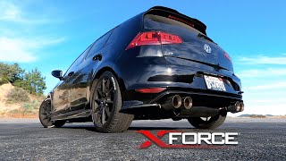 Volkswagen MK7 Golf R  XForce VAREX™ CatBack Exhaust  CatLess DP Sound [upl. by Lydnek]