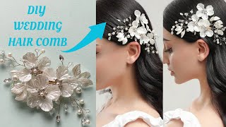 Tutorial making Fashion hair comb  DIY luxury bridal hair comb [upl. by Paulie41]