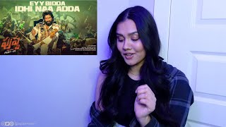 Eyy Bidda Idhi Naa Adda Lyrical  Pushpa Songs  Allu Arjun Rashmika  DSP  REACTION VIDEO [upl. by Monsour]