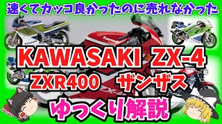 400㏄専用エンジンで速かったZX4～ザンザス～ZXR400をゆっくり解説【ゆっくりバイク解説】 [upl. by Ellednek]