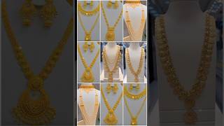 Latest Gold Long Bridal Necklace Set trending goldjewellery shortvideo [upl. by Akihc]