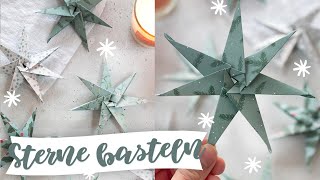 Origami Sterne basteln  Einfache Anleitung zum Falten für Weihnachten  TRYTRYTRY [upl. by Kellyann350]